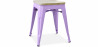 Buy Stylix stool - Metal and Light Wood  - 45cm Pastel purple 59692 Home delivery