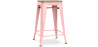 Buy Industrial Design Bar Stool - Wood & Steel - 61cm - Stylix Pastel orange 59696 at Privatefloor