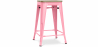 Buy Industrial Design Bar Stool - Wood & Steel - 61cm - Stylix Pink 59696 - prices