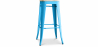 Buy Stylix stool  - Metal and Light Wood - 76cm  Turquoise 59704 home delivery