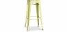 Buy Stylix stool  - Metal and Light Wood - 76cm  Pastel yellow 59704 - prices