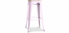 Buy Stylix stool  - Metal and Light Wood - 76cm  Pastel pink 59704 with a guarantee