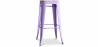 Buy Industrial Design Bar Stool - Steel & Wood - 76cm - Stylix Pastel purple 59704 at Privatefloor