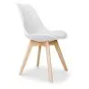 Buy Dining Chair - Scandinavian Style - Denisse White 58293