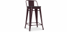 Buy Industrial Design Bar Stool with Backrest - Wood & Steel - 60 cm - Stylix Bronze 59117 with a guarantee