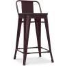 Buy Tolix stool wooden and small backrest - 60cm Bronze 59117