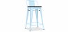 Buy Stylix stool wooden and small backrest - 60cm Light blue 59117 - in the EU