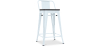 Buy Stylix stool wooden and small backrest - 60cm Grey blue 59117 - prices