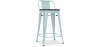 Buy Industrial Design Bar Stool with Backrest - Wood & Steel - 60 cm - Stylix Pale Green 59117 in the Europe