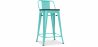 Buy Stylix stool wooden and small backrest - 60cm Pastel green 59117 home delivery