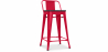 Buy Stylix stool wooden and small backrest - 60cm Red 59117 home delivery