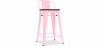Buy Stylix stool wooden and small backrest - 60cm Pink 59117 - prices