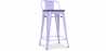 Buy Stylix stool wooden and small backrest - 60cm Lavander 59117 - in the EU
