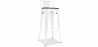 Buy Stylix stool Wooden and small backrest - 76 cm White 59118 Home delivery