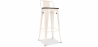 Buy Stylix stool Wooden and small backrest - 76 cm Cream 59118 with a guarantee