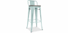 Buy Stylix stool Wooden and small backrest - 76 cm Pale Green 59118 at Privatefloor