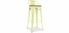 Buy Industrial Design Bar Stool with Backrest - Wood & Steel - 76cm - Stylix Pastel yellow 59118 in the Europe