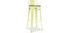 Industrial Design Bar Stool with Backrest - Wood & Steel - 76cm - Stylix image 9