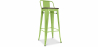 Buy Stylix stool Wooden and small backrest - 76 cm Light green 59118 with a guarantee