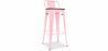 Buy Stylix stool Wooden and small backrest - 76 cm Pink 59118 in the Europe