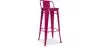Industrial Design Bar Stool with Backrest - Wood & Steel - 76cm - Stylix image 9