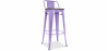 Buy Stylix stool Wooden and small backrest - 76 cm Pastel purple 59118 - in the EU