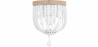 Buy Boho Bali Style Wall Lamp with Wooden Beads White 59831 - in the EU