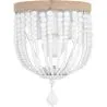 Buy Boho Bali Style Wall Lamp with Wooden Beads White 59831