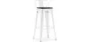 Bar Stool with Backrest - Industrial Design - Wood & Steel - 76cm - Stylix image 9
