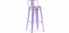 Buy Bar Stool with Backrest - Industrial Design - 76 cm - Stylix Pastel purple 59694 with a guarantee