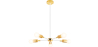 Buy Pendant Lamp in Modern Style, Brass - Tristan  White 59834 at Privatefloor