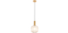 Buy Pendant lamp in vintage style, glass and metal - Amelia Beige 59835 - in the EU
