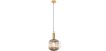 Buy Pendant lamp in vintage style, glass and metal - Amelia Grey transparent 59835 - prices