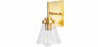 Buy Design Glass & Metal Wall Lamp Gold 59844 - in the EU