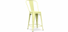 Buy Stylix square bar stool with backrest - 60cm Pastel yellow 58410 - prices
