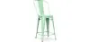 Bar Stool with Backrest - Industrial Design - 60cm - Stylix image 9