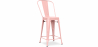 Buy Stylix square bar stool with backrest - 60cm Pastel orange 58410 with a guarantee