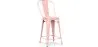 Bar Stool with Backrest - Industrial Design - 60cm - Stylix image 9