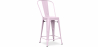 Buy Stylix square bar stool with backrest - 60cm Pastel pink 58410 Home delivery