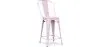 Bar Stool with Backrest - Industrial Design - 60cm - Stylix image 9
