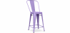 Buy Stylix square bar stool with backrest - 60cm Pastel purple 58410 - in the EU