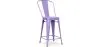 Bar Stool with Backrest - Industrial Design - 60cm - Stylix image 9