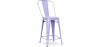 Buy Stylix square bar stool with backrest - 60cm Lavander 58410 in the Europe