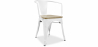 Buy Stylix Chair with Armrest - Metal and Light Wood White 59711 - in the EU
