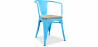Buy Dining Chair with Armrests - Wood and Steel - Stylix Turquoise 59711 at Privatefloor