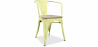 Buy Dining Chair with Armrests - Wood and Steel - Stylix Pastel yellow 59711 with a guarantee