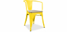 Buy Stylix Chair with Armrest - Metal and Light Wood Yellow 59711 in the Europe