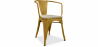 Buy Dining Chair with Armrests - Wood and Steel - Stylix Gold 59711 Home delivery