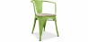 Buy Dining Chair with Armrests - Wood and Steel - Stylix Light green 59711 at Privatefloor