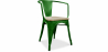Buy Stylix Chair with Armrest - Metal and Light Wood Green 59711 Home delivery